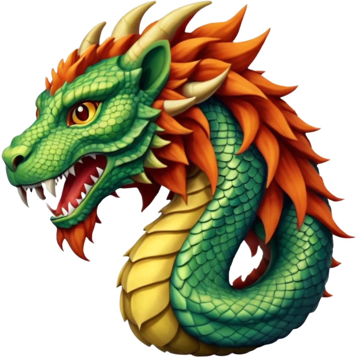 Mušḫuššu, mythological creature with dragon head and lion body emoji