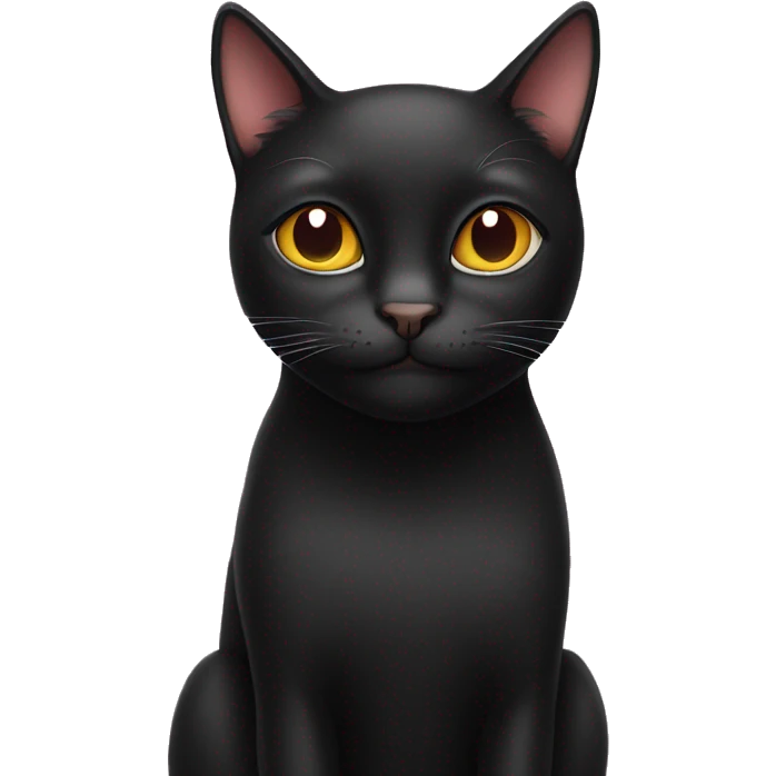 black cat with heart eyes  emoji