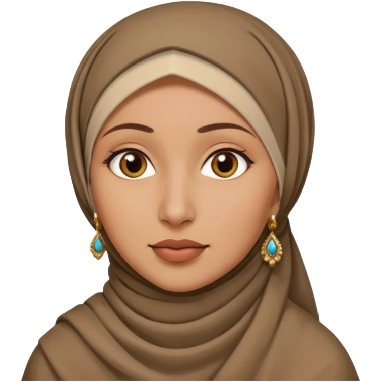 ancient hijab woman with earrring emoji