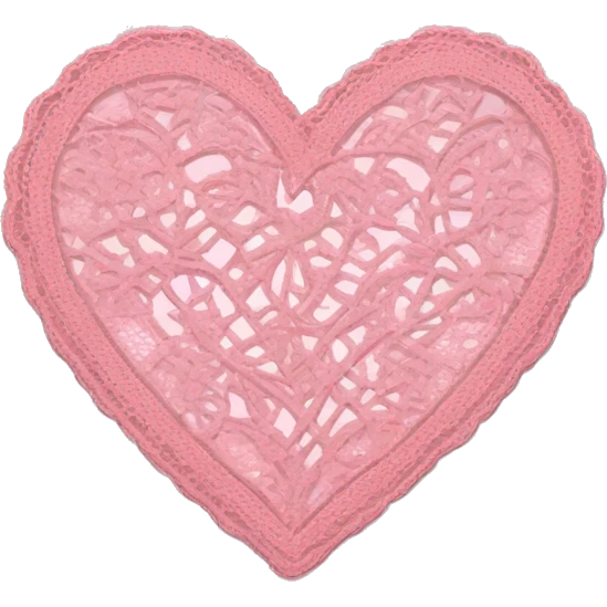 Pink lace heart emoji