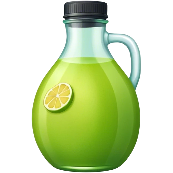 Green lemon juice bottle emoji