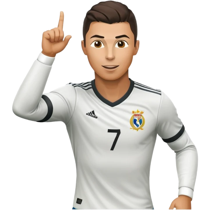 Cristiano Ronaldo soccer player celebrating a goal emoji