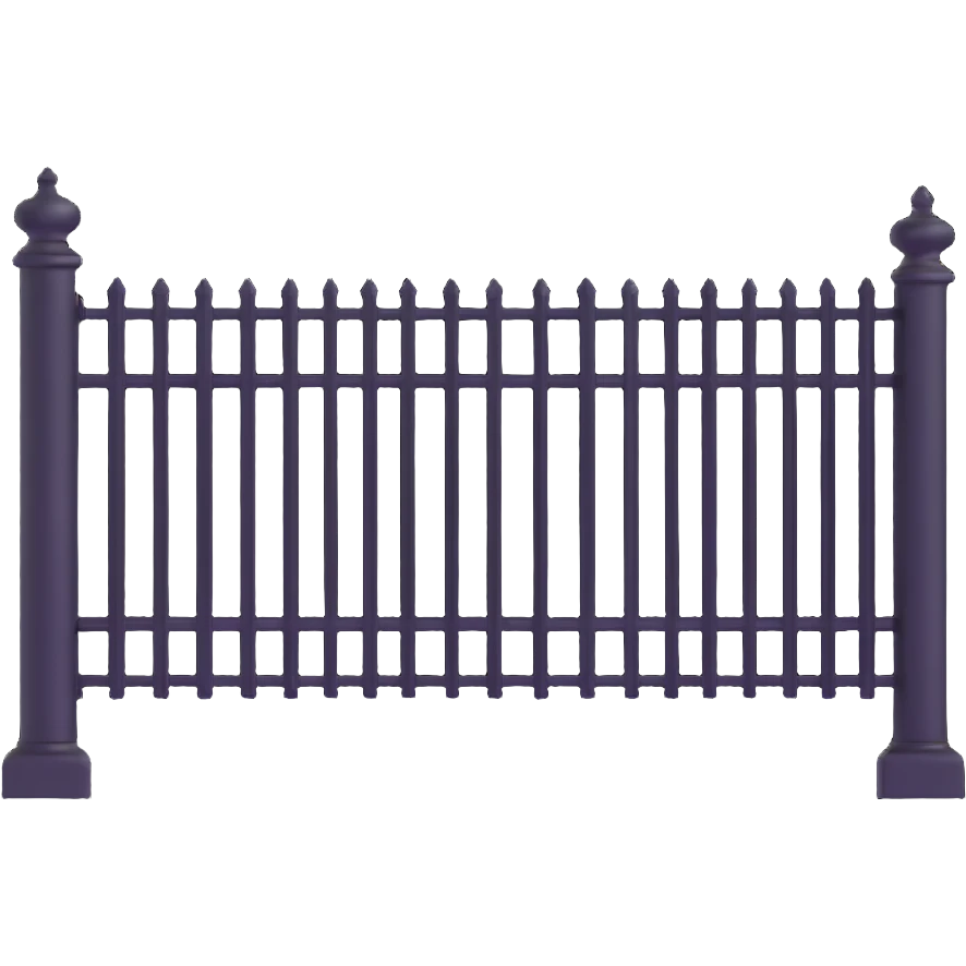 black wrought iron fence emoji