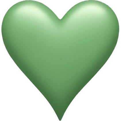 Sage green heart emoji