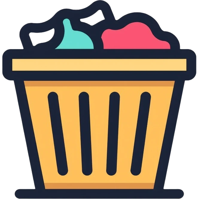 laundry basket with clothes emoji