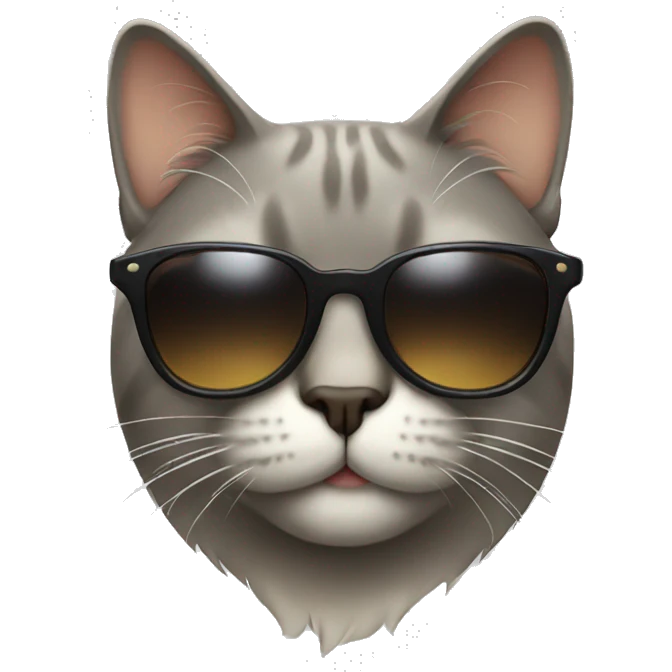 Cat with sunglasses emoji