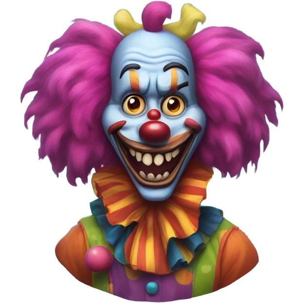 Evil clown dog emoji