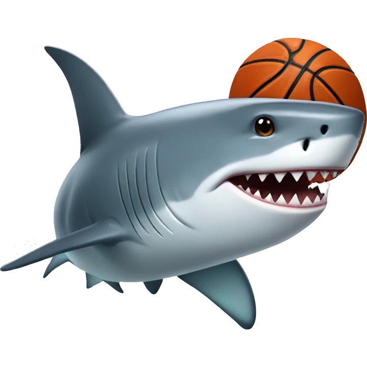 Shark playing basketball  emoji