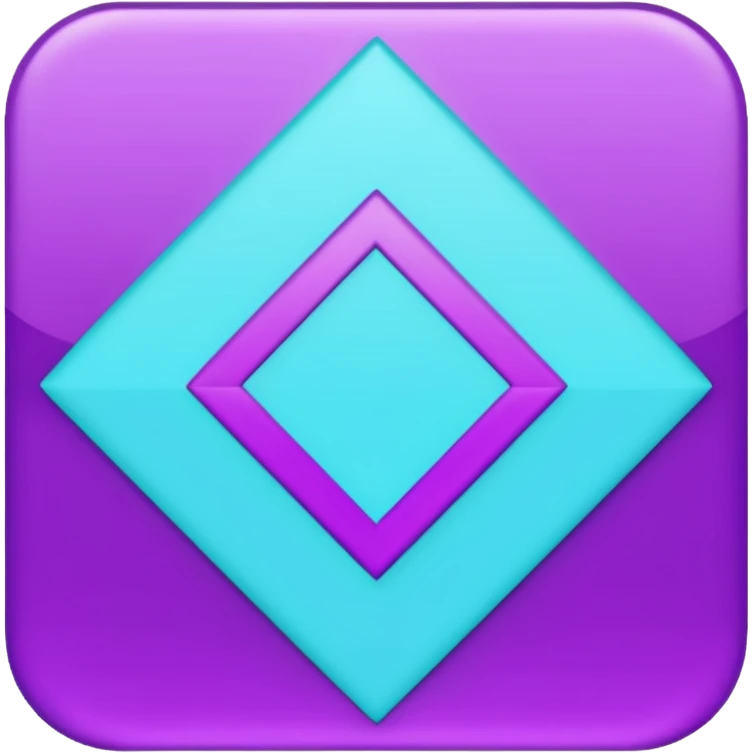 
purple and cian symbol correct emoji