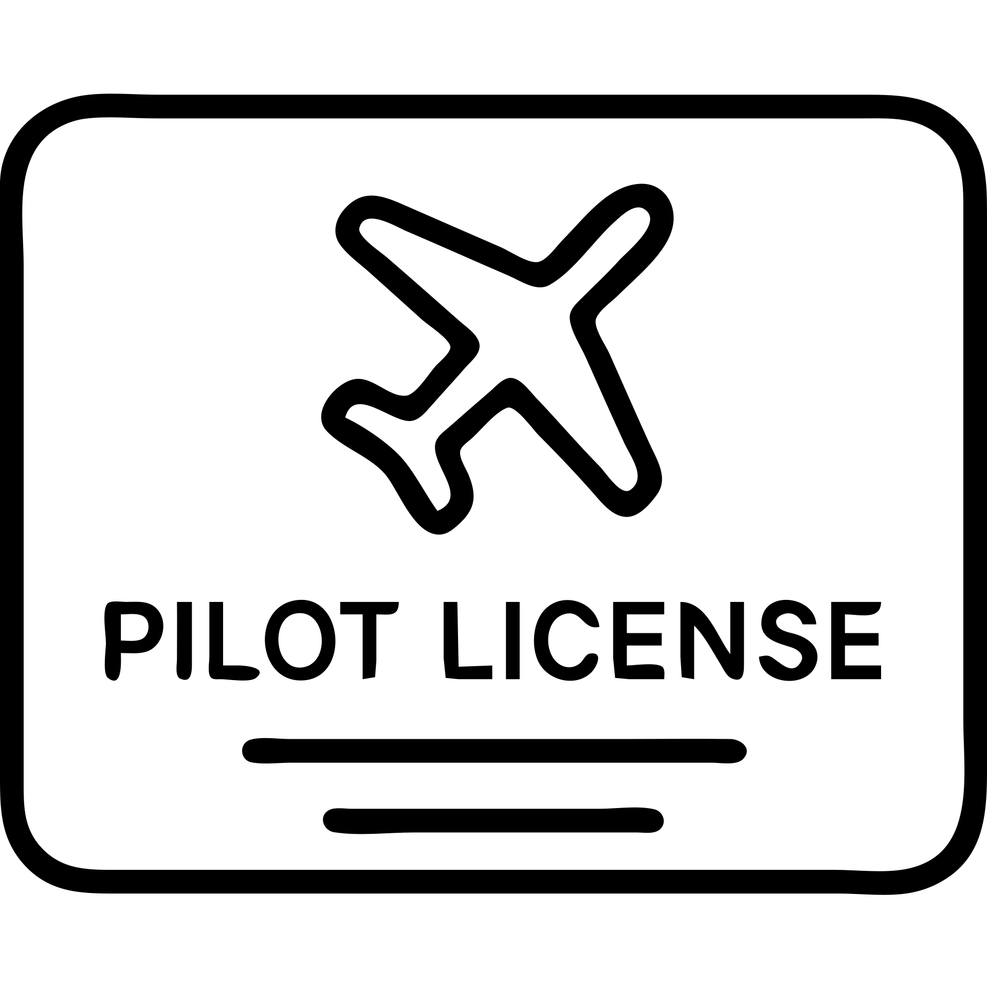 minimalist private pilot license with a small airplane icon and clean layout emoji