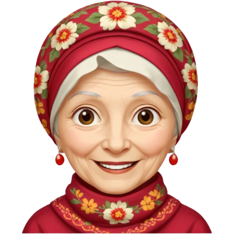 Старая женщина в традиционном платочке СССР emoji
