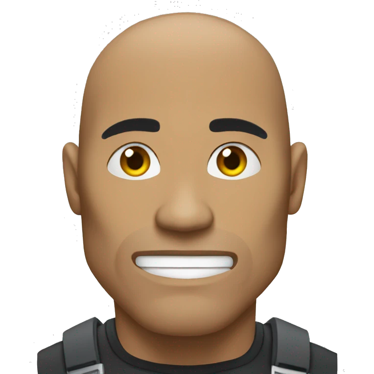 The rock holding a sign, strong face emoji