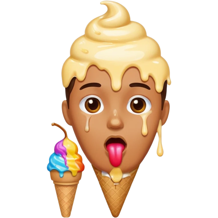 Me eating icecream emoji