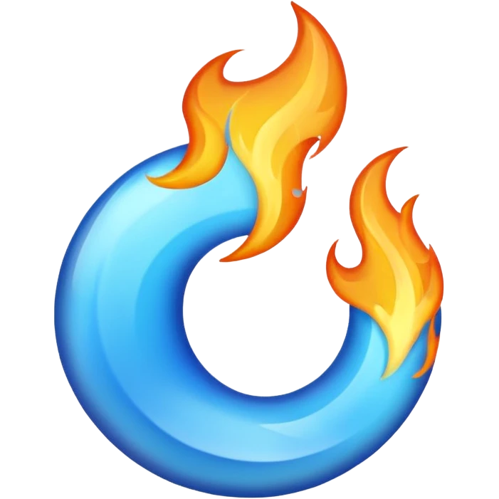 Flama azul emoji
