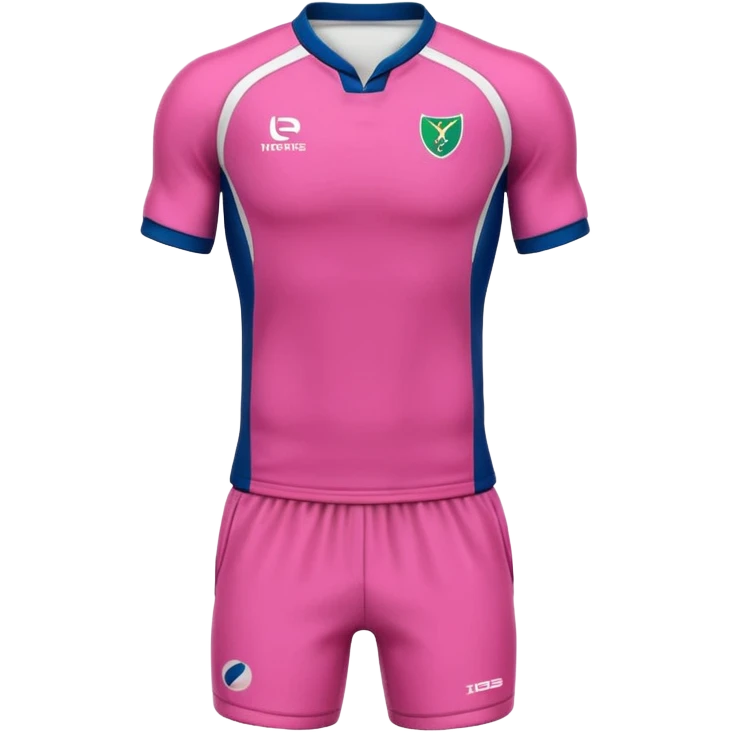 Rugby Fashion sport suit pink without man emoji
