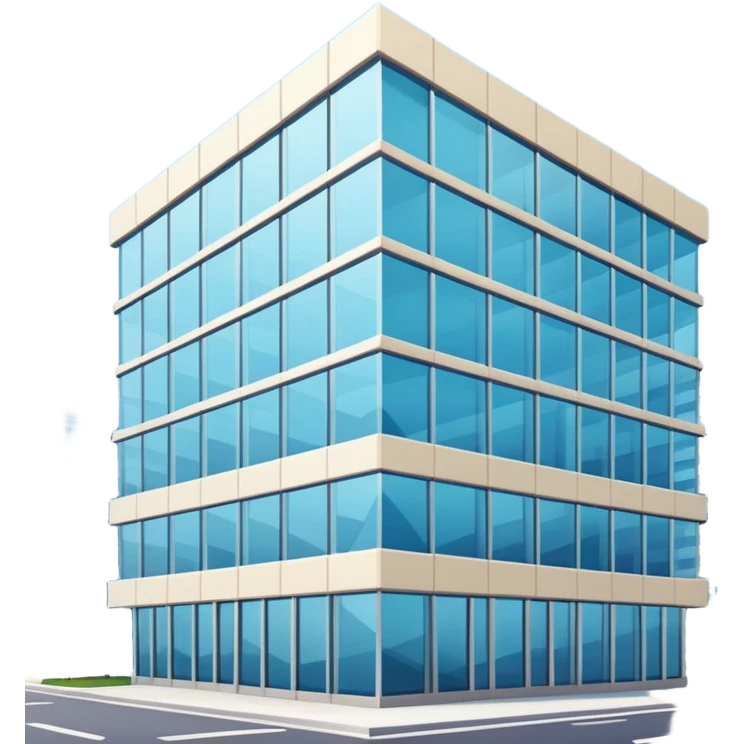 modern office headquarters building, glass facade, corporate look emoji emoji