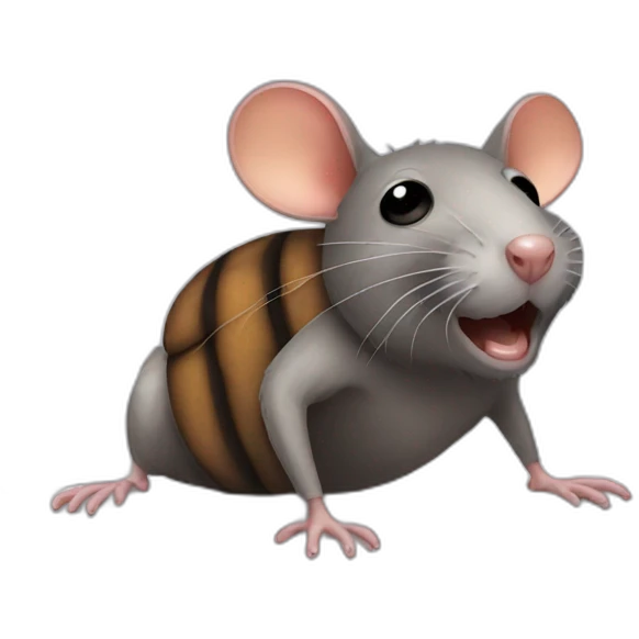Rat mixed with a bed bug emoji