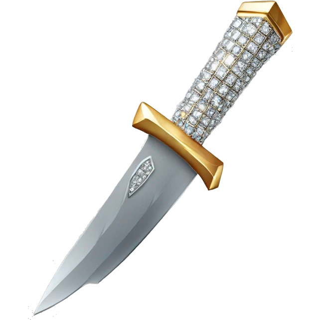 Diamond encrusted knife emoji