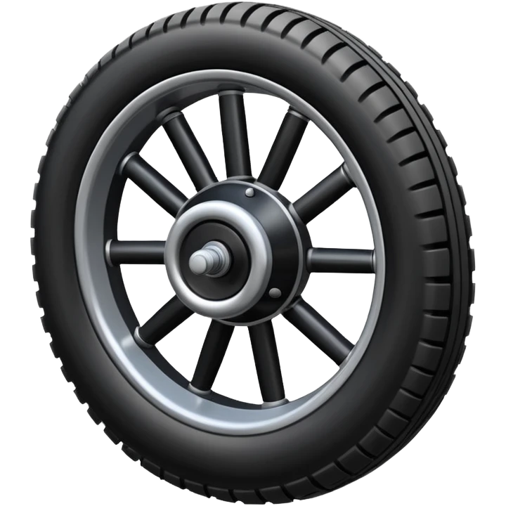pneumatic wheel with landing gear emoji