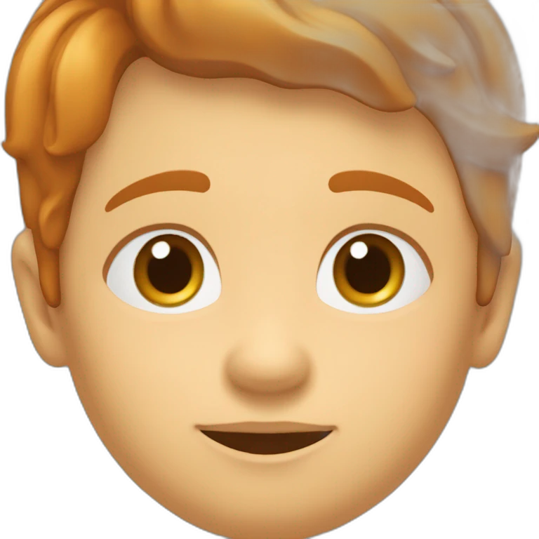 Petit garçon roux tâche de rousseur emoji