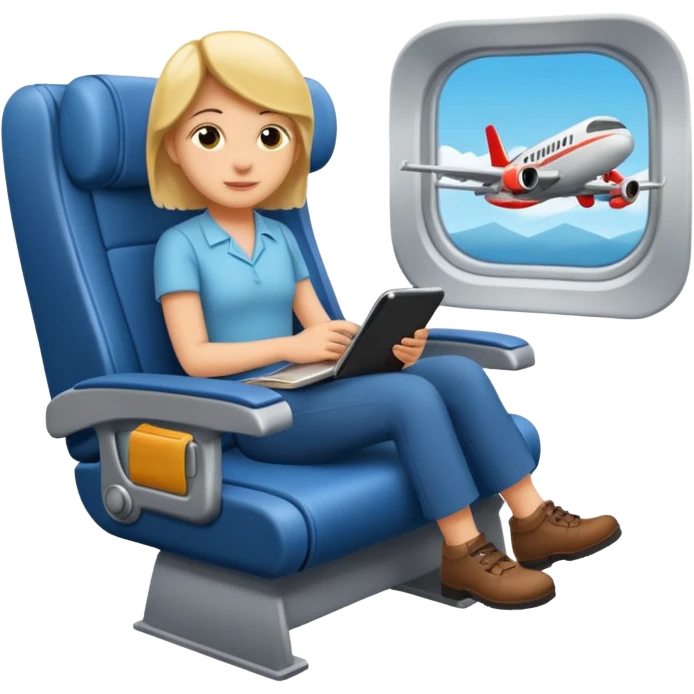 passanger in plane seat emoji