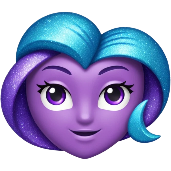 Glitter Roxo e Ciano Seta para direita emoji