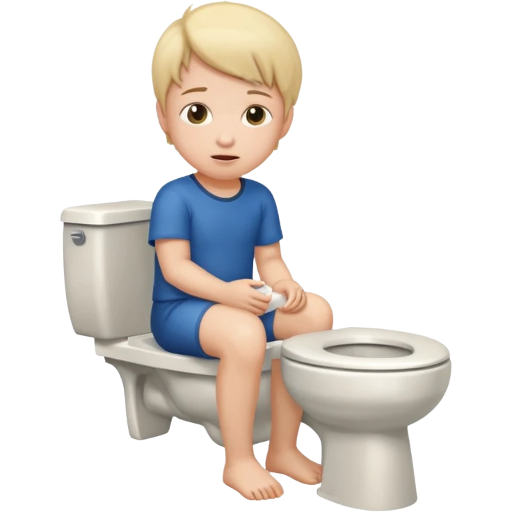 KID SITTING ON TOILET POOPING emoji