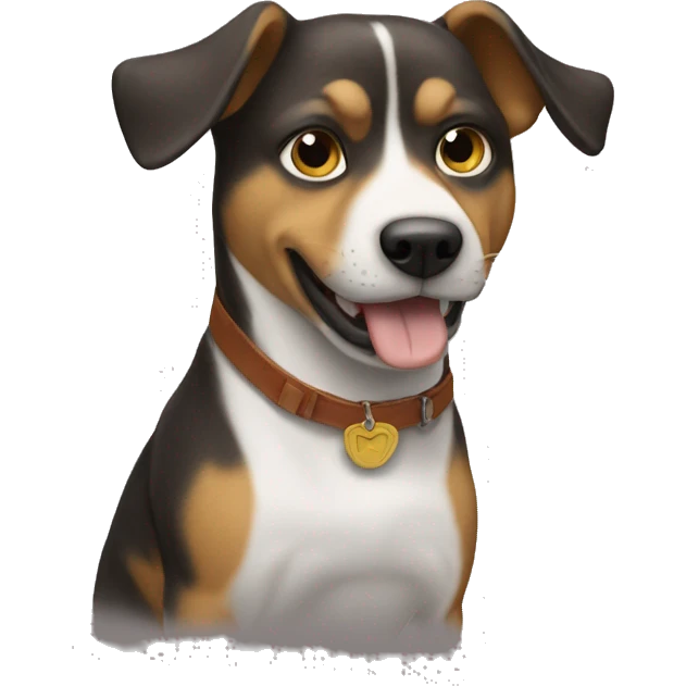 dog doing the west side sign emoji