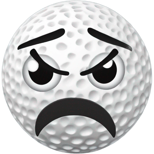 Angry golf ball emoji