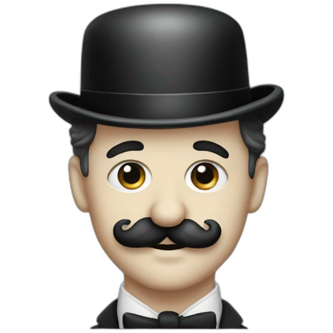 Charlie Chaplin Moustache emoji