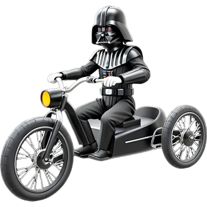 Darth Vader’s electric cyclekart with advanced rugged suspension and steering  emoji