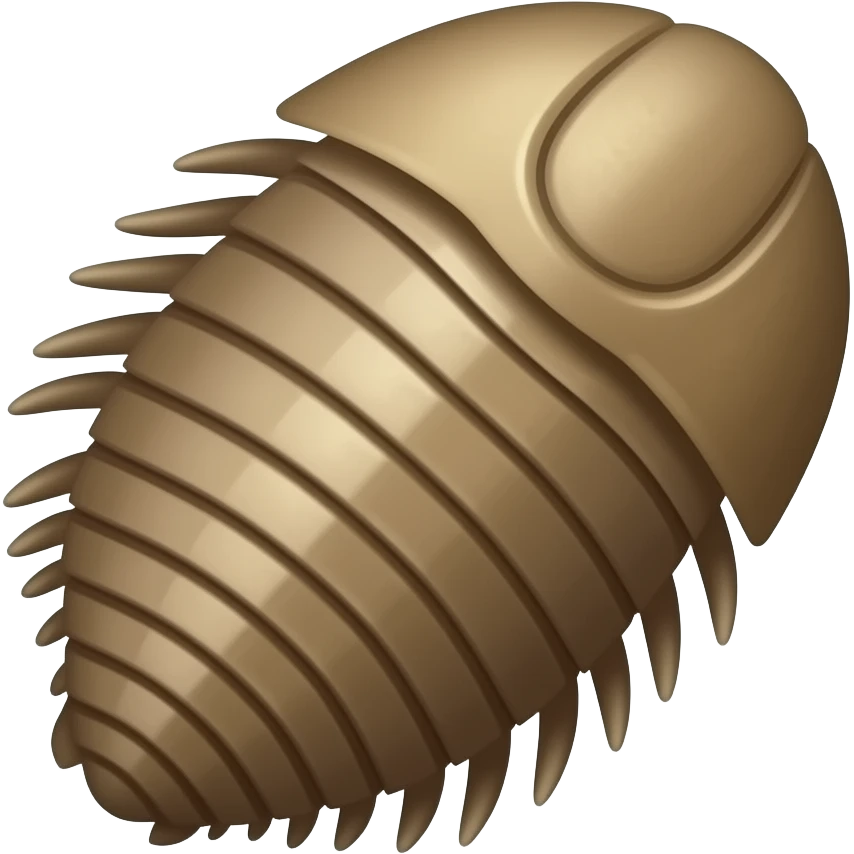 Fosil trilobite emoji
