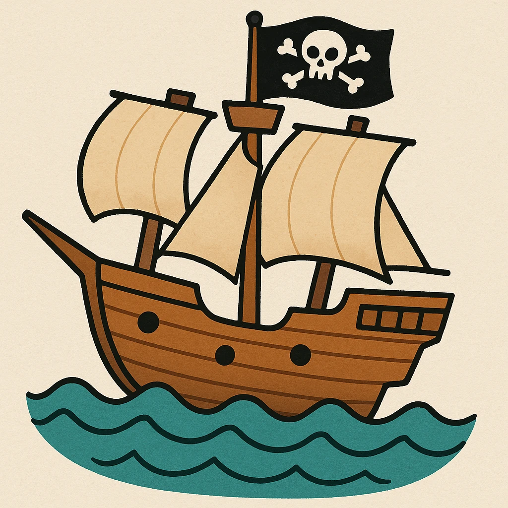 pirate ship emoji