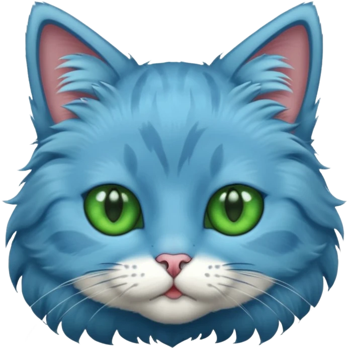 Cat blue emoji