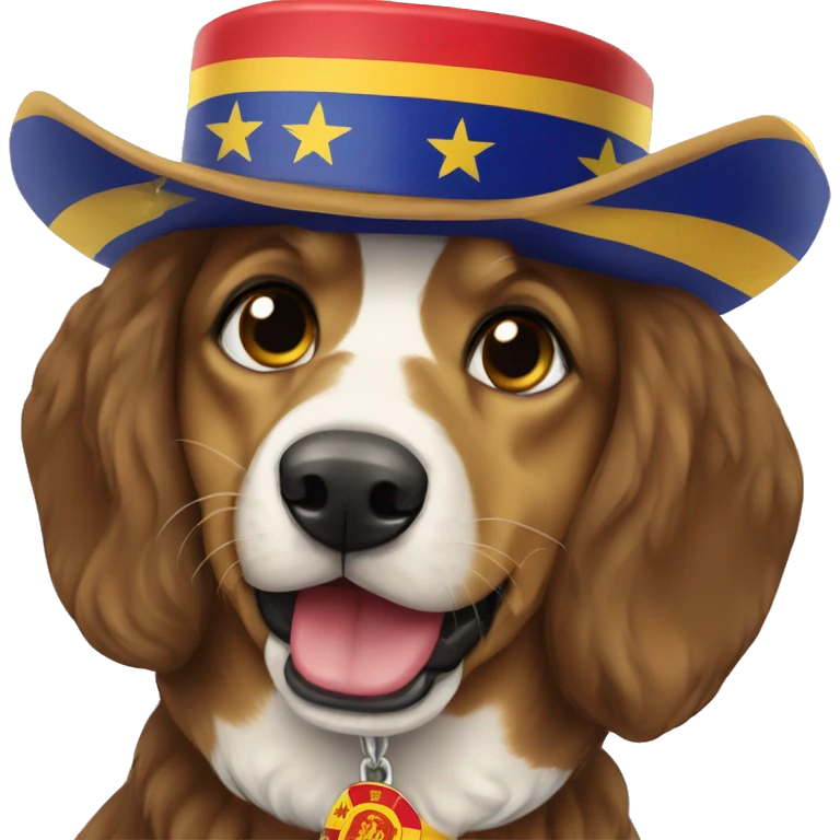 Perro salchicha bandera españa emoji