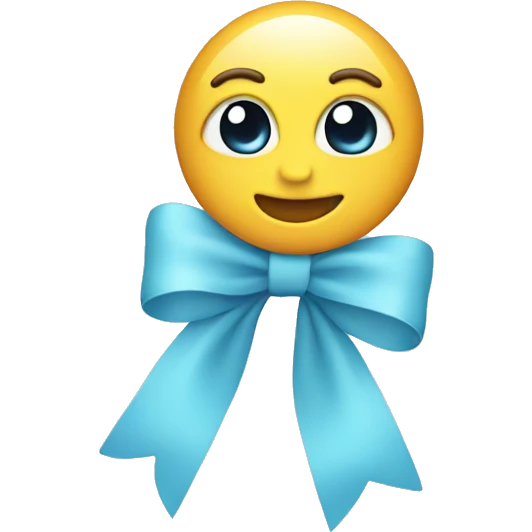 Light blue bow  emoji