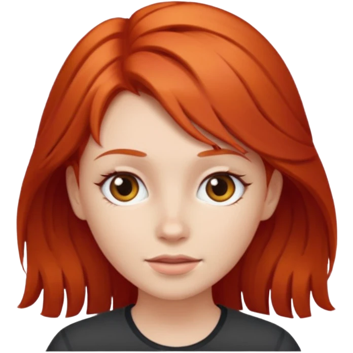 portrait of a red-haired girl emoji