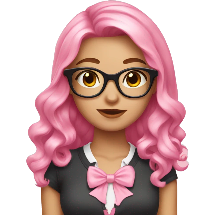 Preppy pink girly stuff emoji