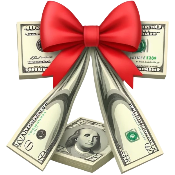 Money with bows emoji
