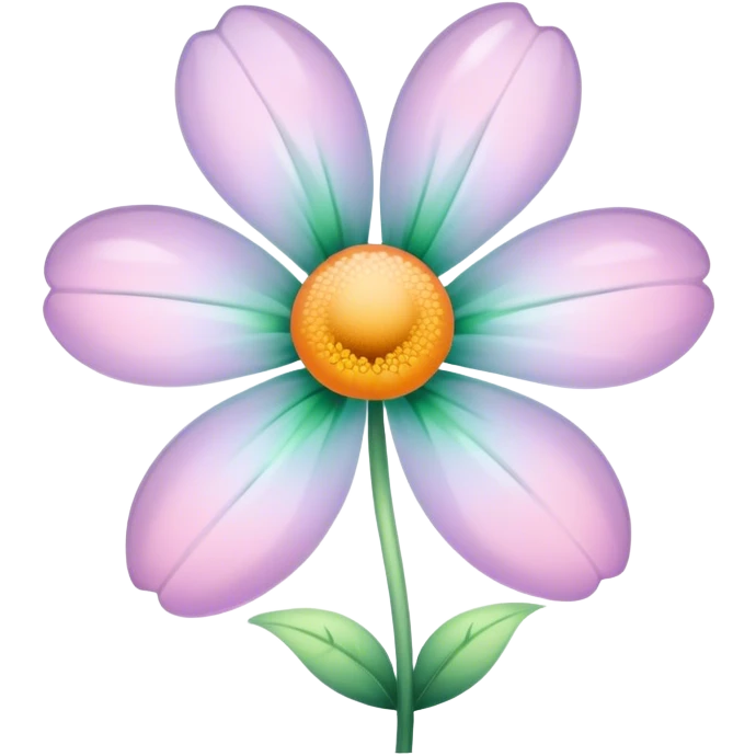 Pastel transparent flower emoji