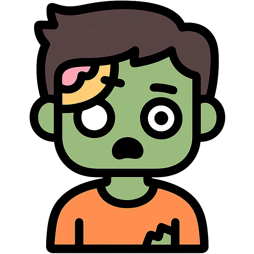 cute zombie boy icon emoji
