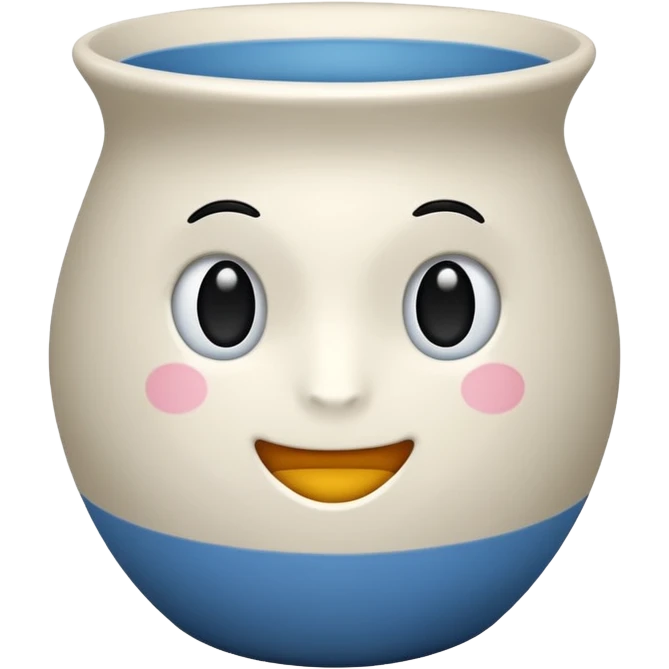 vaso branco sem flores emoji