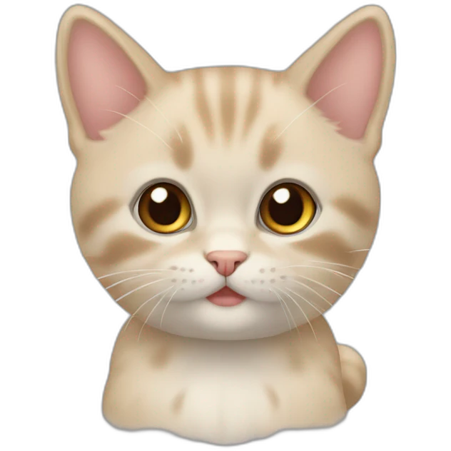 Chaton à côté de chiot emoji