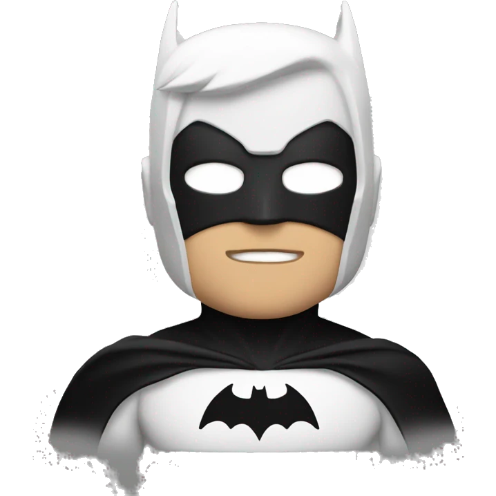 White batman with black costume emoji