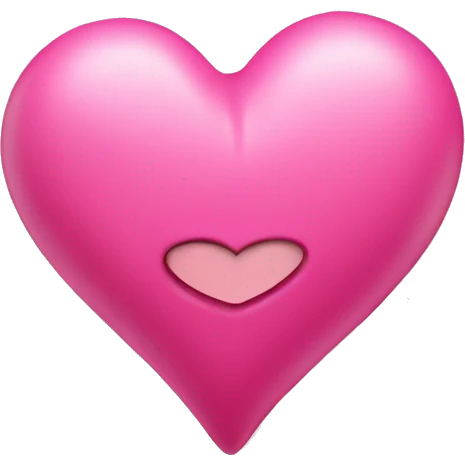pink heart with another heart slightly behind floating above emoji