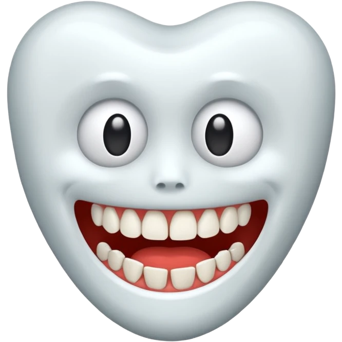 teeth nervously chatting emoji