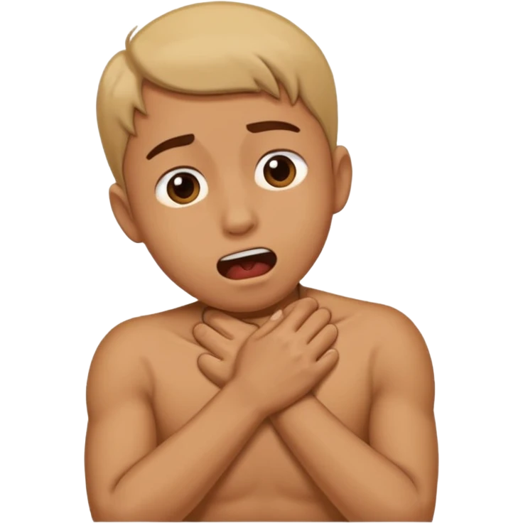a person doing the choking emote emoji