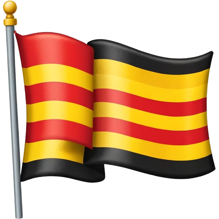 Bandera con colores, rojo, amarillo y negro emoji