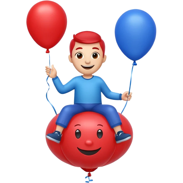cartoon character on Balloon Float  emoji