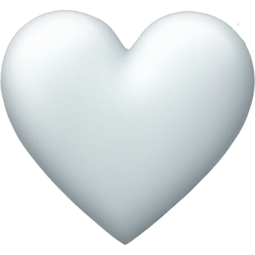 White reflective heart  emoji